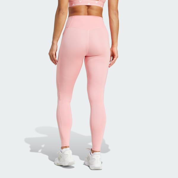Pink Optime Essentials Stash Pocket Full-Length Leggings