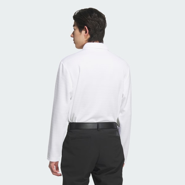 Black & White ゴルフポロシャツ L アディダス 【ゴルフ】モノグラム長袖ポロシャツ - ホワイト