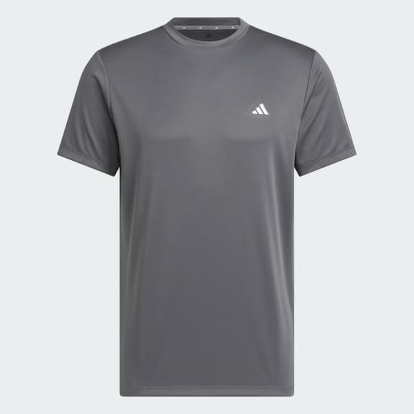 グレー クルーネック 半袖シャツ