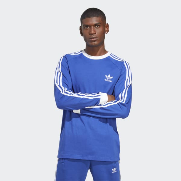 T-shirt manches longues 3 bandes Adicolor - Bleu | adidas