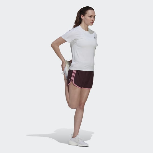 Red adidas running shorts hot sale