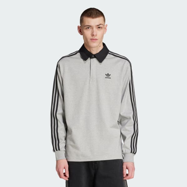 Grey 아디컬러 럭비 폴로 셔츠