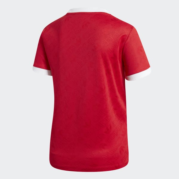 red adidas tshirt