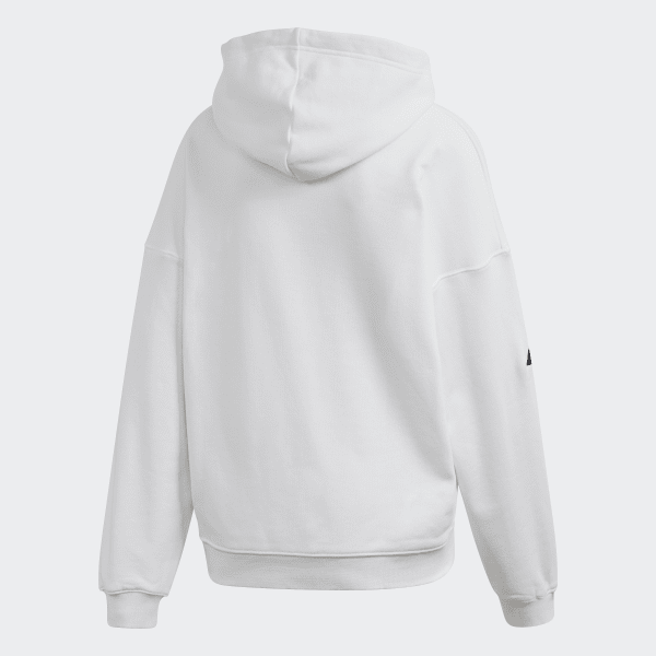 adidas white hooded sweatshirt