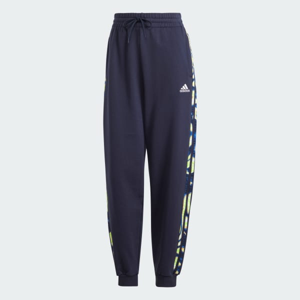 Azul Pantalón 3 Tiras Estampado Vibrante