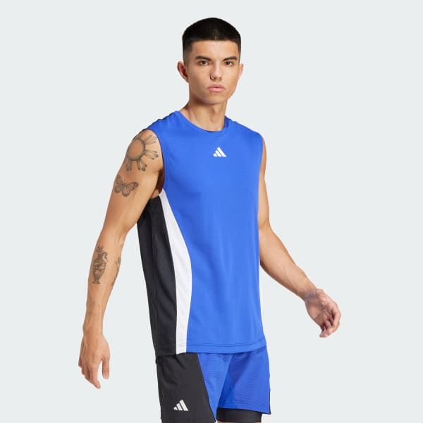 Bleu Débardeur de tennis Pro HEAT.RDY