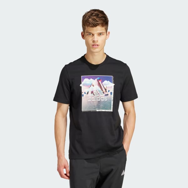 adidas Landscape Badge Graphic Tee Black adidas Singapore