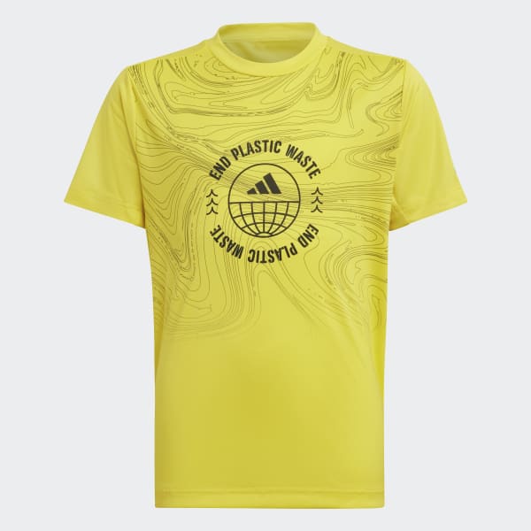 Geel UNITEFIT AEROREADY Run for the Oceans T-shirt (Uniseks)
