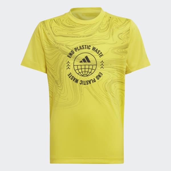 Gul UNITEFIT AEROREADY Run for the Oceans T-skjorte (unisex)