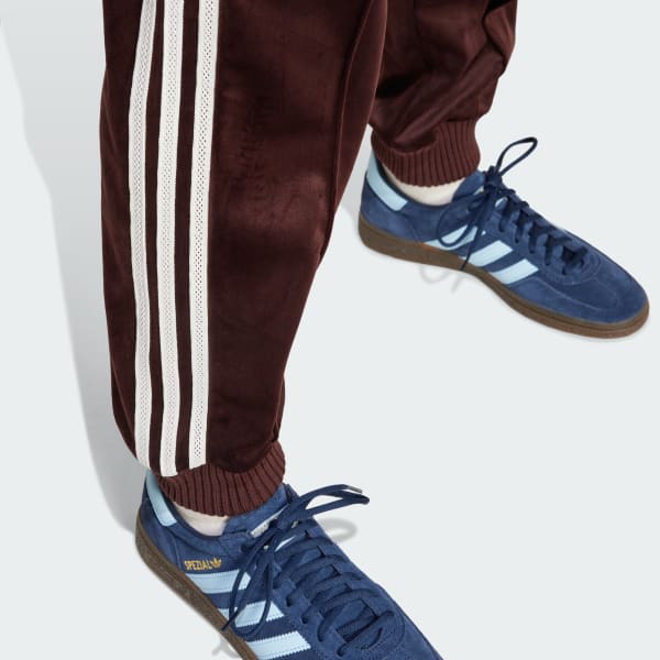 adidas Premium Brushed Velvet Track Pants - Brown | adidas