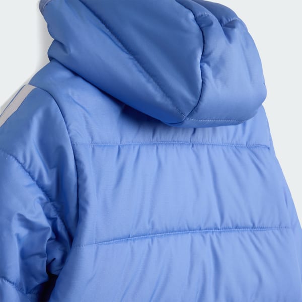 modrá Bunda Essentials 3-Stripes Padded Kids