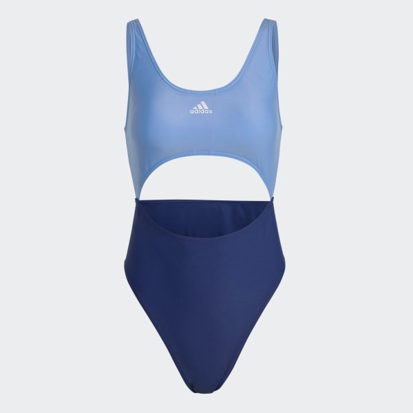 Blue Colorblock Swimsuit