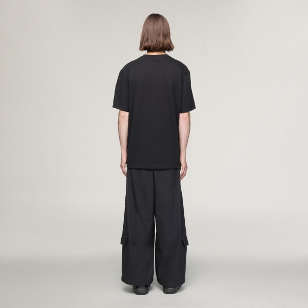 ブラック Y-3 CROPPED STRAIGHT LEG PANTS