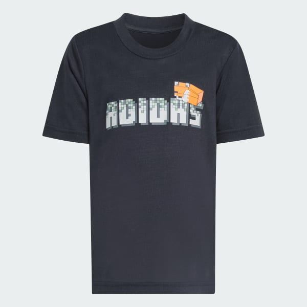 สีดำ เสื้อยืดเทรนนิง ADIDAS MINECRAFT