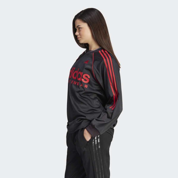 Svart Jacquard Long Sleeve Jersey