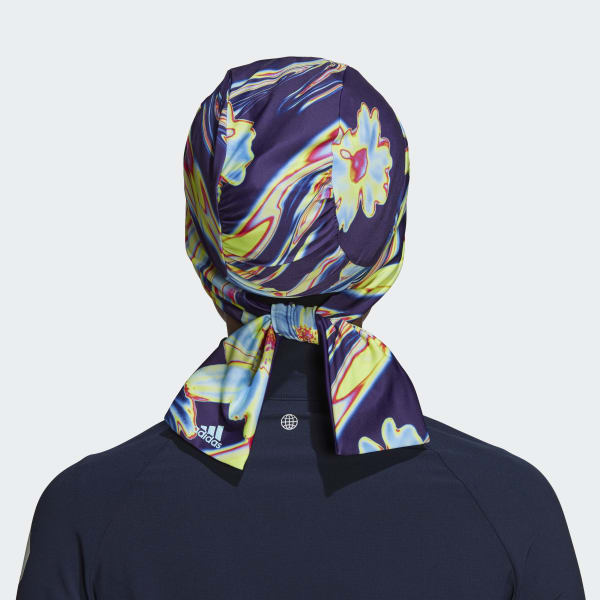 Purple Positivisea Print Headscarf