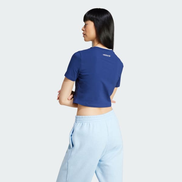 Bleu T-shirt graphique Badge Slim 3 bandes