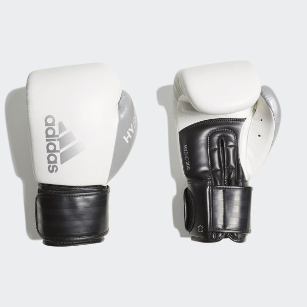 adidas Hybrid 200 Boxing Gloves - White 