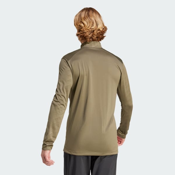 Vert T-shirt manches longues à demi-zip Terrex Multi
