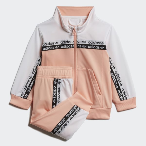 peach adidas jogging suit