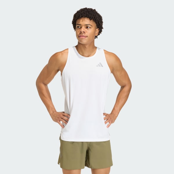 White ADI365 Running Climacool Iconic Tank