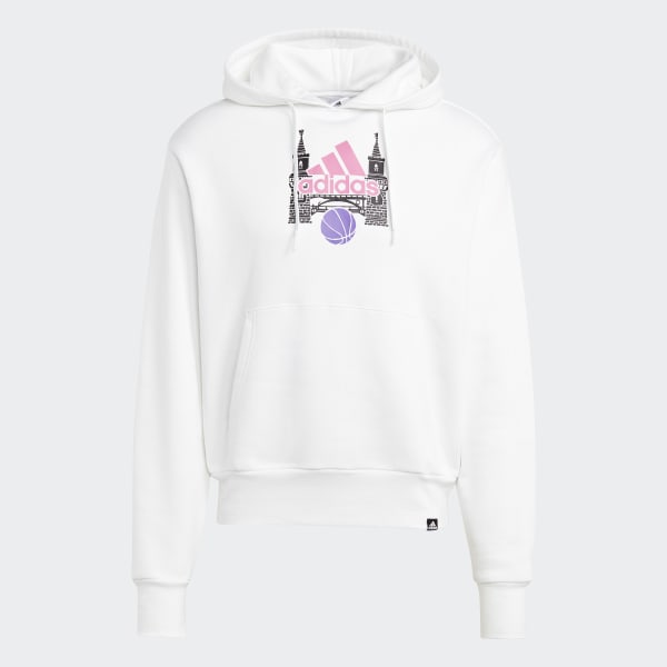White Graphic Hoodie