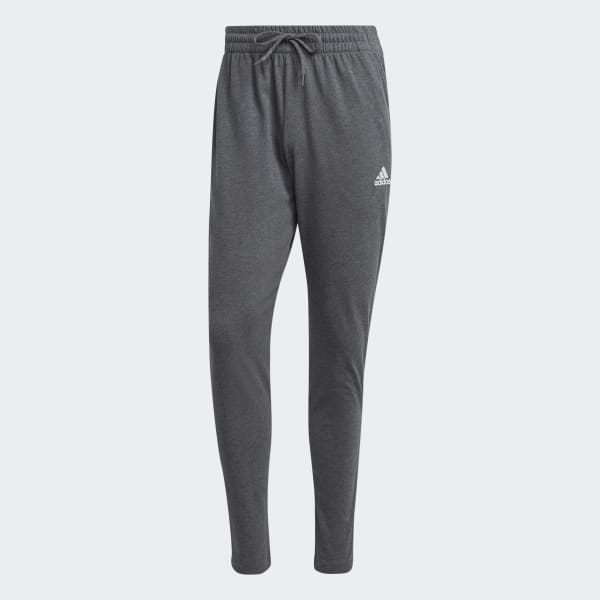Gris Pants Essentials Tejido Jersey Pierna Cónica Dobladillo Abierto