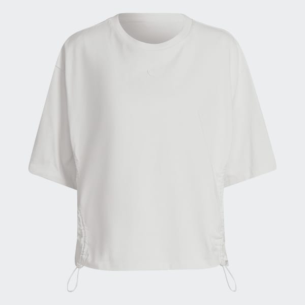 White Drawcords Loose T-Shirt