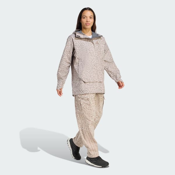 Beige Anorak Terrex Xploric CLIMAPROOF 2.5 Capas Estampado