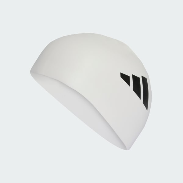 Blanc BONNET DE BAIN 3 BANDES ADIDAS ADULTES
