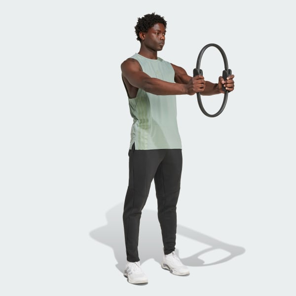 Green Designed-for-Training 3-Stripes Tank Top