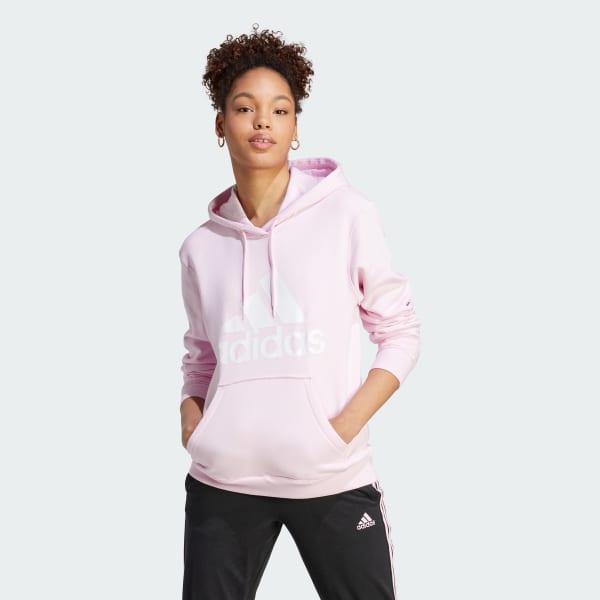 Rosado Polera con capucha Essentials Big Logo Regular Fleece