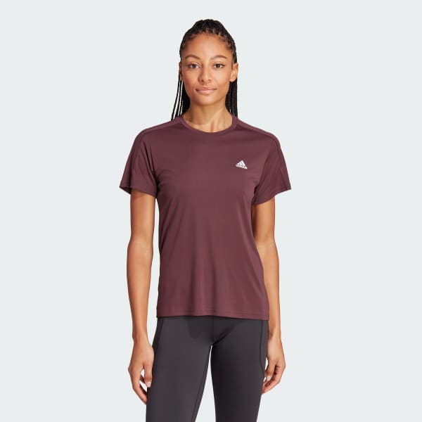 Burgundy Run It Running Tee