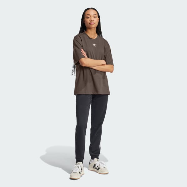 Brown TREFOIL ESSENTIALS BOYFRIEND TEE