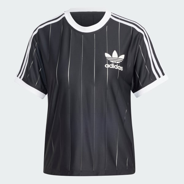 Svart Adicolor 3-Stripes Pinstripe T-skjorte