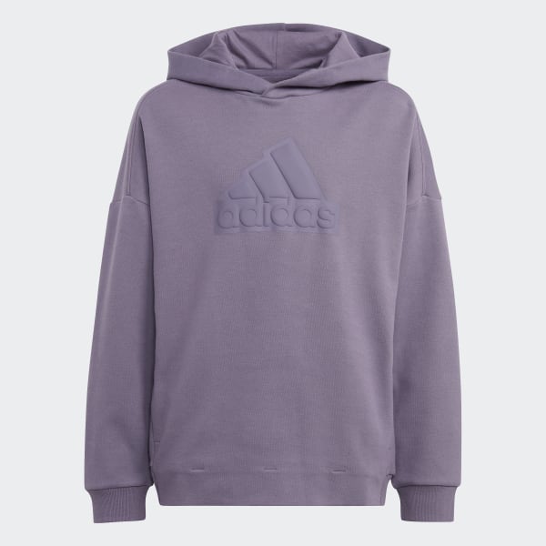 adidas Future Icons Logo Hooded Sweatshirt Purple adidas