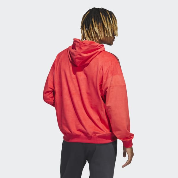 rouge Sweat-shirt à capuche Adicolor Classics Plush