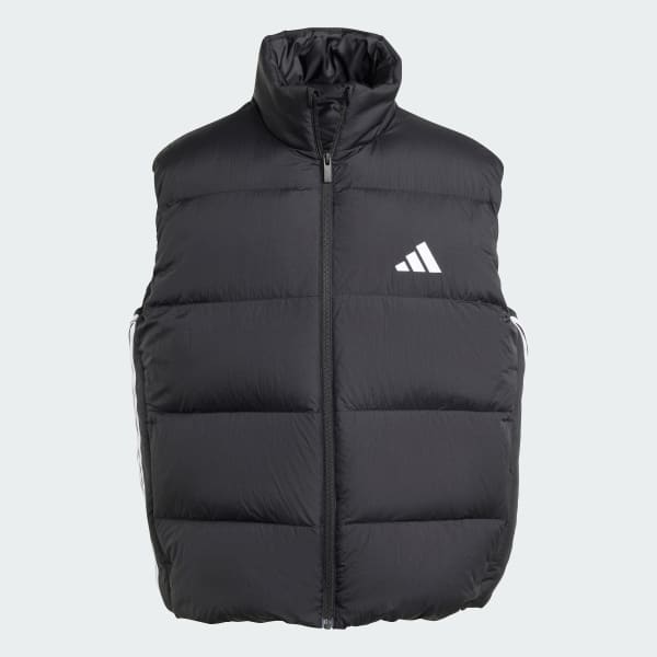 Black Essentials Climawarm 3-Stripes Puffer Down Vest