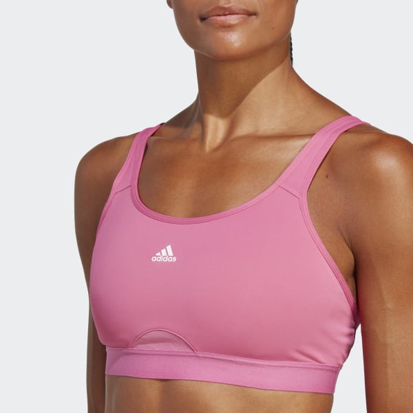Rosa adidas TLRD Move Training High-Support Bra