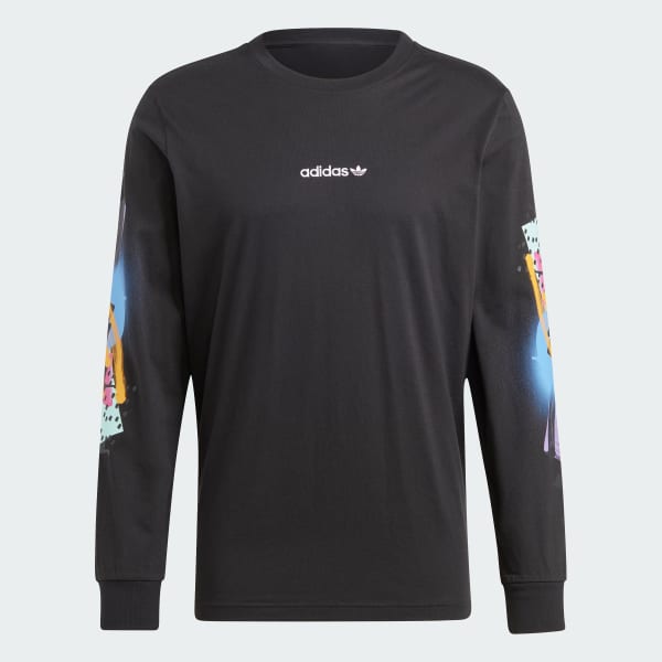 Negro Retro LS tee