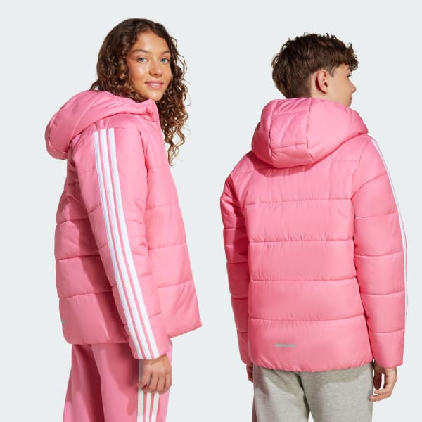 Roze Essentials 3-Stripes Gewatteerd Jack Kids