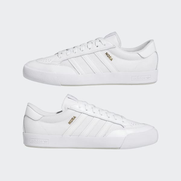 White metallic adidas top