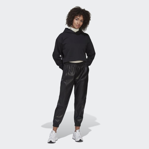 Black Adicolor Contempo Crop Hoodie