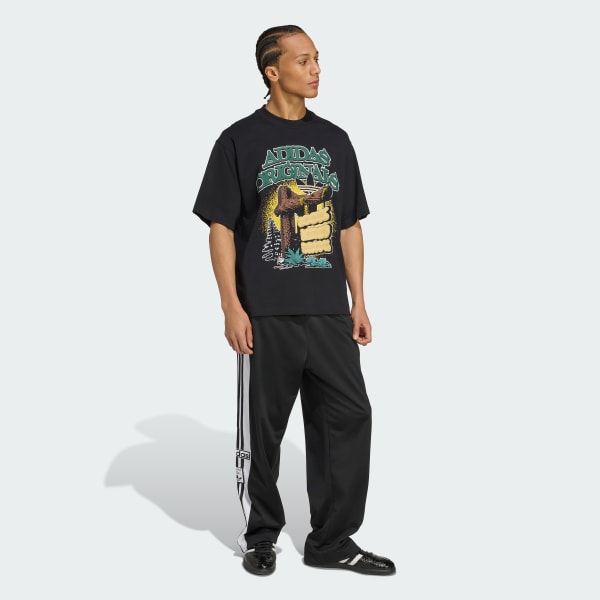 Black adidas Originals Camp Graphic Tee