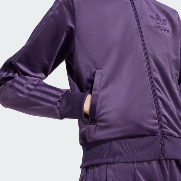 adidas Adicolor Velour Track Top - Purple | adidas Malaysia