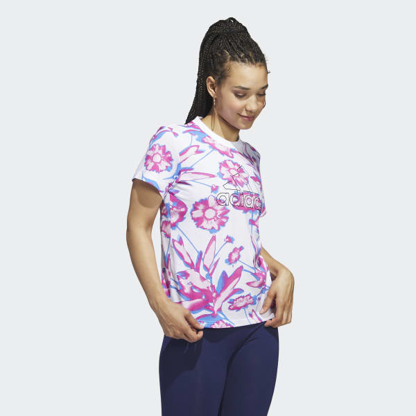 White Bloom Allover Print Tee