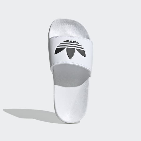 👟 Kids' White & Black adilette Trefoil Slides | adidas US 👟