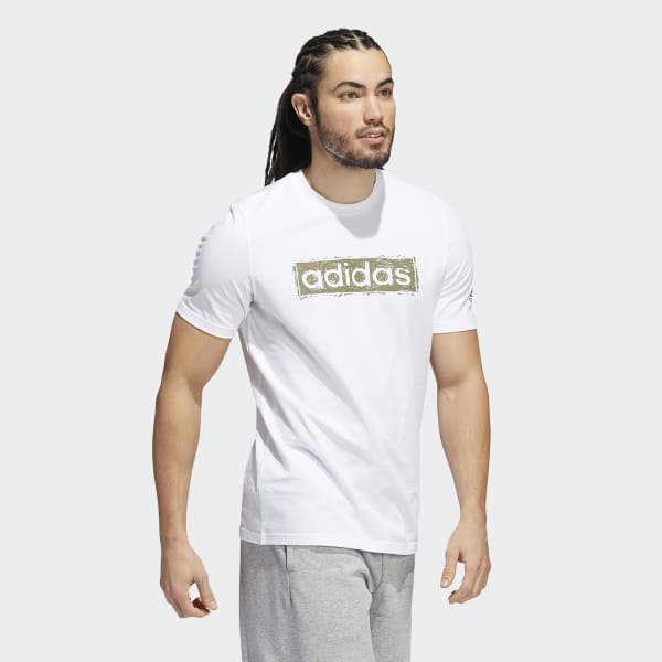 Blanco Polera Sketch Liner Estampada H1747