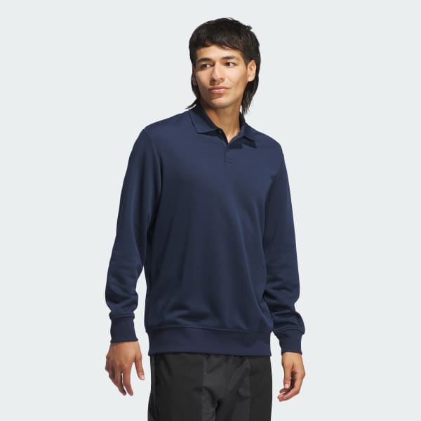★★Adairs★★ Goto long sleeve polo shirt IW6720 adidas Go-to Long Sleeve Polo Shirt - Blue | Free Shipping