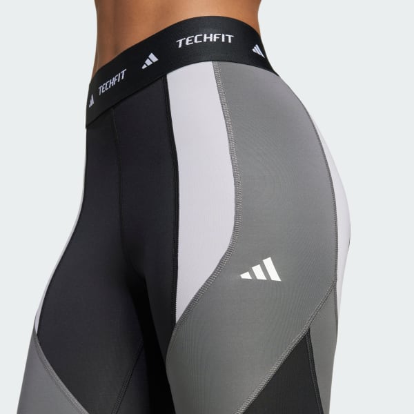 adidas Techfit 7 8 Colorblock Leggings Black Free Shipping with adiClub adidas US